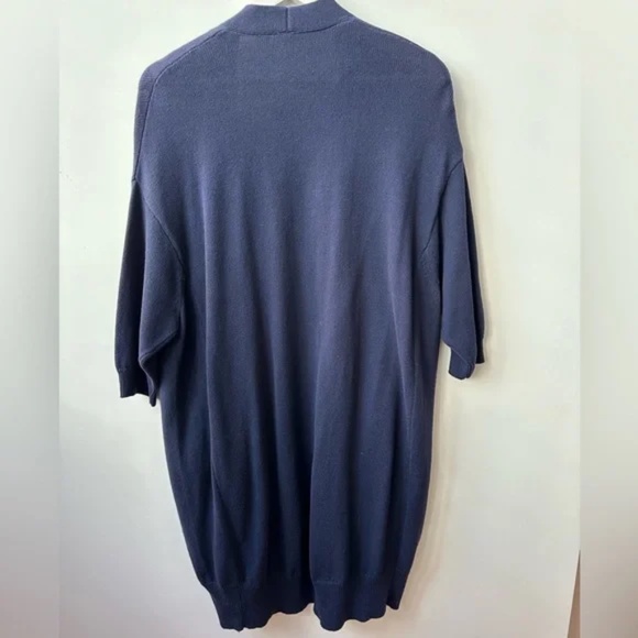 GAP - Navy Blue Open Front Oversized Cardigan - Short Sleeves - Large - Picture 2 of 6